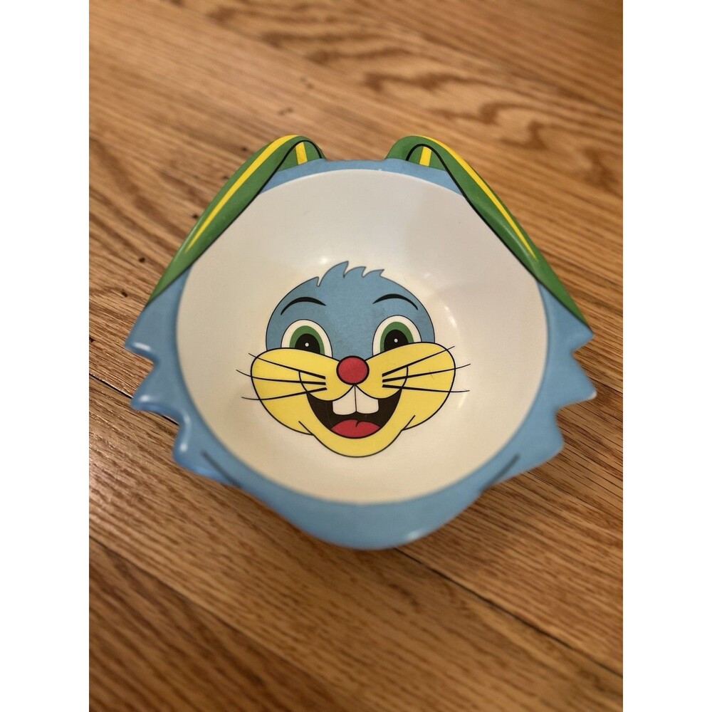 Vintage Trisa Rabbit Bunny Melamine Cereal Food Bowl Kids Child 1980’s